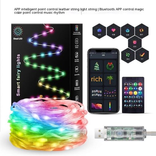 Smart String Lights Point and Control Voice Control RGB Lighting Chain  Phone Bluetooth APP Control TurboTech Co 5