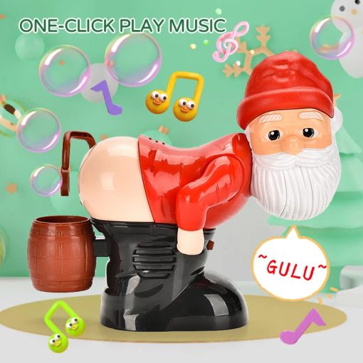 Electric Santa Claus Bubbles Machine Blowing Bubbles Music Light Entertainment Toy Prank Funny Ornament Christmas Gifts Christmas Decorations TurboTech Co 4