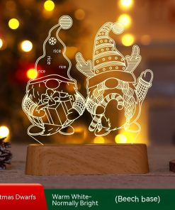 Christmas Decoration 3D Lamp Acrylic LED Night Lights Aldut/Kids Gift Christmas Ornaments