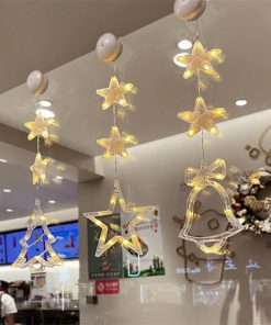 Christmas 3pcs LED Light Star Holiday Tree Hanging Lamp Window Ornaments Christmas Decorations TurboTech Co 2