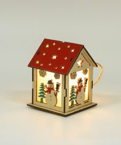 Luminous Decorative Ornaments Wooden Pendants Christmas Decoration