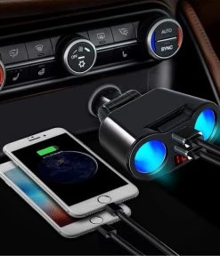 Cigarette Lighter With Mobile Charger Dual Car Lighter TurboTech Co 2
