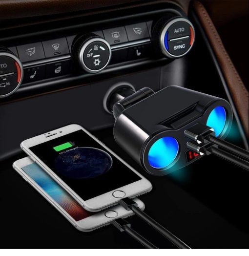 Cigarette Lighter With Mobile Charger Dual Car Lighter TurboTech Co 2