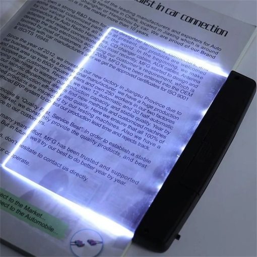 Dimmable LED Panel Book Light – Acrylic Resin, Eye-Friendly Night Reading Lamp for Improved Reading Experience TurboTech Co 2