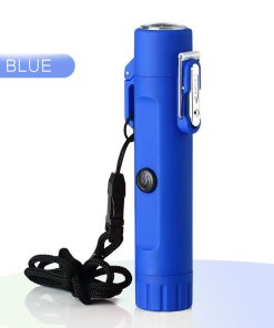 Compass Rechargeable Lighter Tube Waterproof Lighter USB Outdoor Travel Camping Hunting Equipment