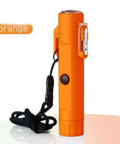 Compass Rechargeable Lighter Tube Waterproof Lighter USB Outdoor Travel Camping Hunting Equipment