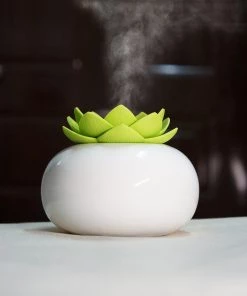 Lotus Shape Aromatherapy Diffuser Oil Humidifier for Home/Office – Essential Oil Desk Purifier TurboTech Co 2