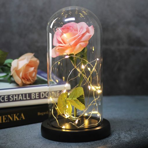 LED Light Rose Flower in Glass Gift TurboTech Co