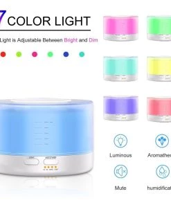 Aromatherapy Humidifier Lamp 7 Color Led Nightlight Purifier Oil Diffuser