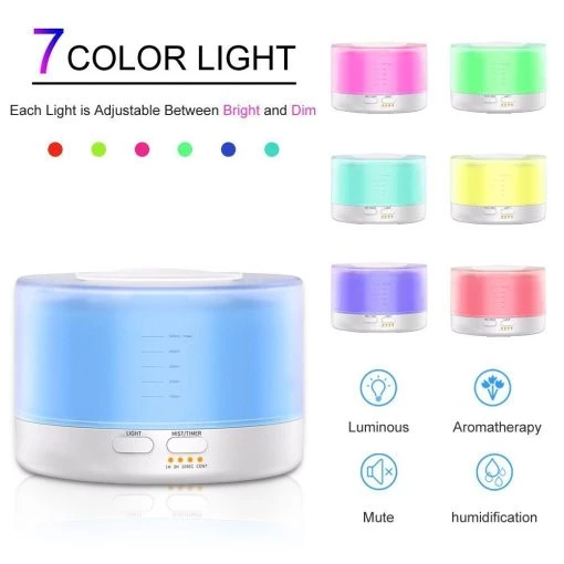 Aromatherapy Humidifier Lamp 7 Color Led Nightlight Purifier Oil Diffuser TurboTech Co 6