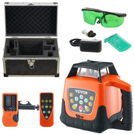 Laser Level 360 Self-Leveling Line With Remote Control Angles Adjustment Tape Measure Ruler Laser pointer LCD Display Waterproof TurboTech Co