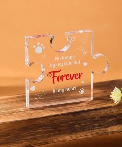 Acrylic Heart Plaque Love Transparent Glass Gift Home/Office Decor