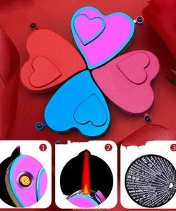 Electricic Lighter Windproof Creative Heart Shape Gift Idea TurboTech Co