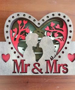 Gift For Couples Wedding/ Anniversary Gift Cards Home Decoration With Light