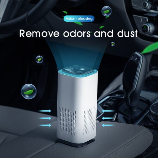 Vehicle Air Purifier Odor and Dust Remover Room Mini Humidifier Negative ion sterilization TurboTech Co 2