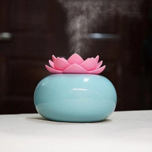 Lotus Shape Aromatherapy Diffuser Oil Humidifier for Home/Office – Essential Oil Desk Purifier TurboTech Co 3