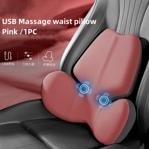 Car Electric Massage Waist Back Cushion Headrest Vibration Heating Pad for Home/Office/Car TurboTech Co 9