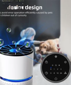 Air Purifier Air Cleaner Pet Hair Allergies Odor Humidifier With True HEPA Filter for Home Large Room