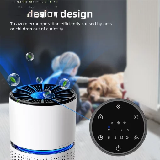 Air Purifier Air Cleaner Pet Hair Allergies Odor Humidifier With True HEPA Filter for Home Large Room TurboTech Co 4