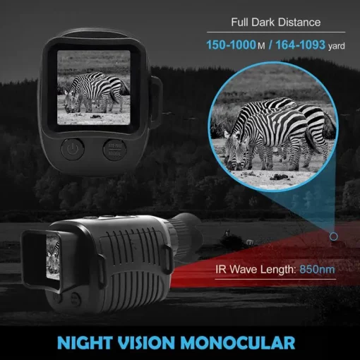 Clear Color  Night Vision Monocular Camera  Goggles Outdoor  Binoculars Travel Tools Hunting Camping Equipment TurboTech Co 7