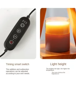 Electric Candle Warmer Lamp Wax Melting Burner Aromatherapy Nightlight Oak