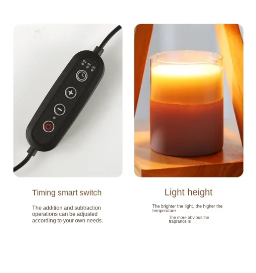 Electric Candle Warmer Lamp Wax Melting Burner Aromatherapy Nightlight Oak TurboTech Co 5