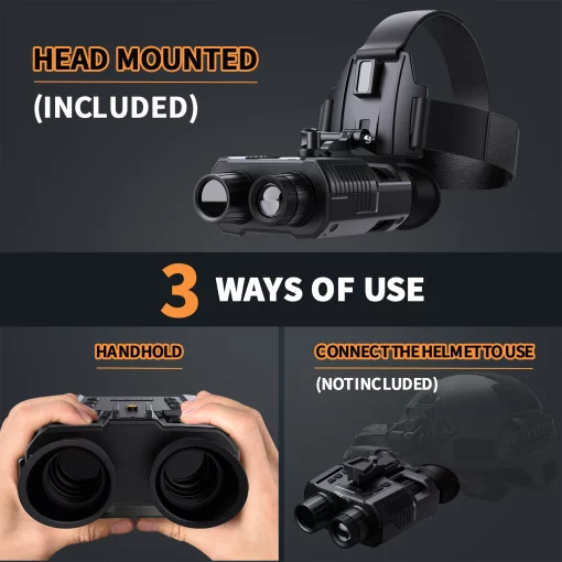 Night Vision Binoculars Goggles Infrared Digital Head Mount Built-in Battery Rechargeable Hunting Camping Equipment TurboTech Co 9