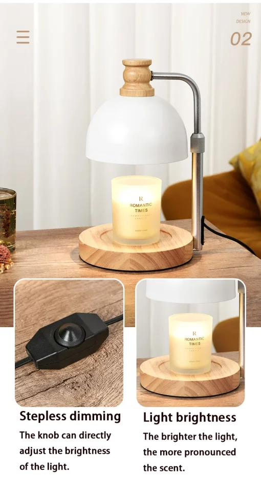 Electric Candle Warmer Lamp Melting Wax Burner Adjustable Home Decor Lighting TurboTech Co 4