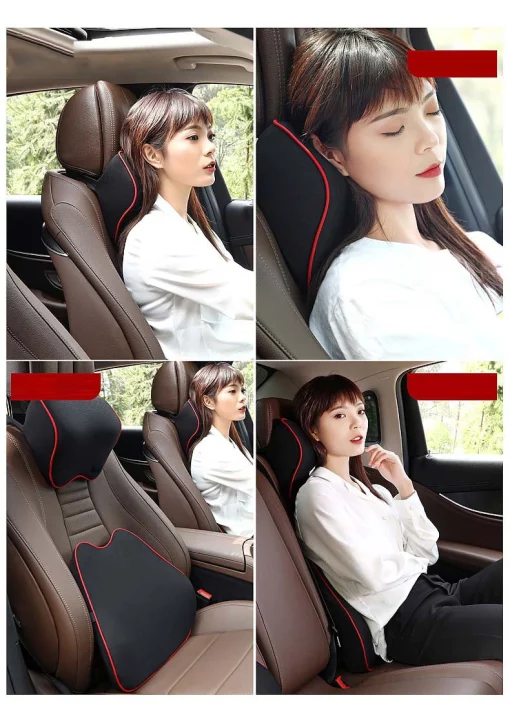 Electric Car Seat Lumbar Support Pillow Cushion Back Pillow Memory Cotton Breathable Mesh Chair Cushion Car Accessories TurboTech Co 9