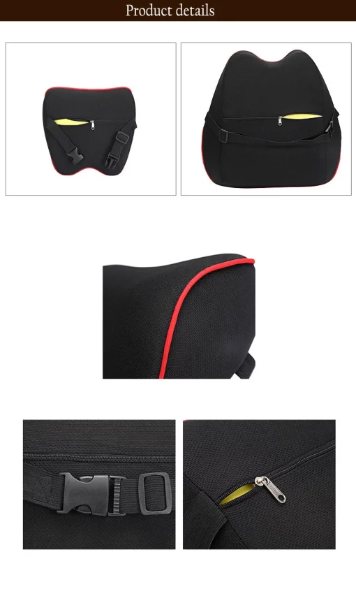 Electric Car Seat Lumbar Support Pillow Cushion Back Pillow Memory Cotton Breathable Mesh Chair Cushion Car Accessories TurboTech Co 10