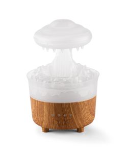 Humidifier With Raining Water Drop Sound And 7 Color Led Light Cloud Night Light Oil Diffuser Aromatherapy