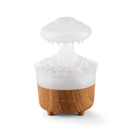 Humidifier With Raining Water Drop Sound And 7 Color Led Light Cloud Night Light Oil Diffuser Aromatherapy TurboTech Co 4