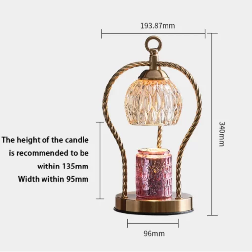 Electric Candle Warmer Lamp Retro Glass Wax Melter Lamp Dimmable  Atmosphere Nightlight TurboTech Co 4