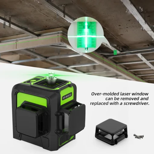 3D Self-Leveling 360 Laser Level Kit Cross Line Green Laser Pointer Beam Vertical Horizontal with Receiver Tripod TurboTech Co 16