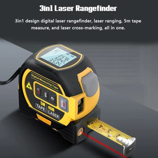 Laser Pointer Rangefinder 5M – 3 in 1 Rangefinder, Tape Measure, Ruler with LCD Display & Backlight TurboTech Co 10