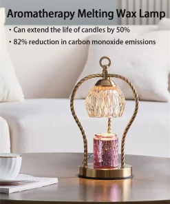 Electric Candle Warmer Lamp Retro Glass Wax Melter Lamp Dimmable Atmosphere Nightlight