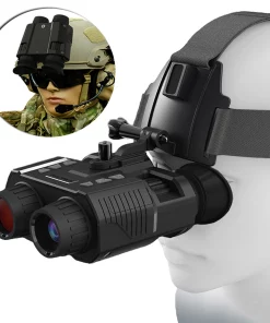 3D Tactical Helmet IR Night Vision Goggles - Outdoor Hunting Airsoft Scope with Video/Photo Cam