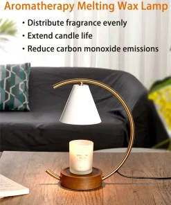 Electric Candle Warmer Lamp Wax Melting Table Light Aromatherapy Home Decoration