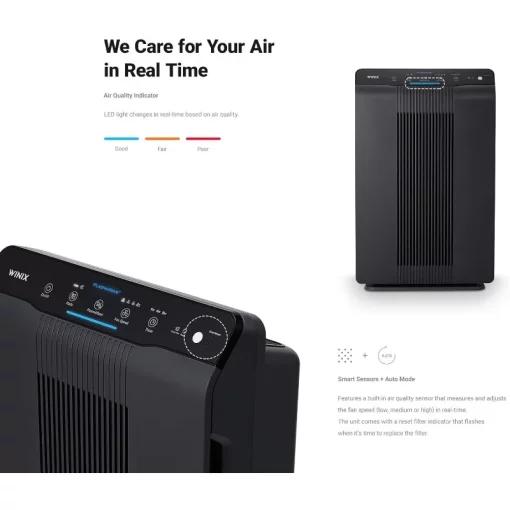 Air Purifier with True HEPA, PlasmaWave and Odor Reducing AOC Carbon Filter  Humidifier For Home/Office TurboTech Co 9
