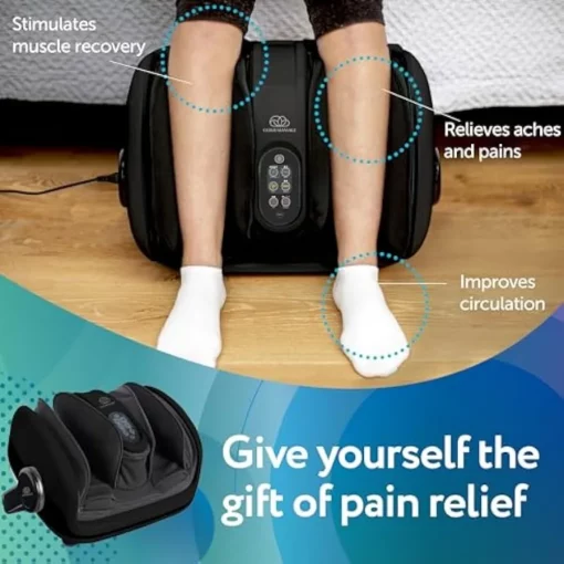 Shiatsu Foot Electric Massager for Circulation and Pain Relief-Foot  Machine for Relaxation, Fasciitis Relief, Neuropathy TurboTech Co 4
