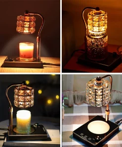 Electric Candle Warmer Lamp Height Adjustable Wax Melting Crystal Fragrance Oil Aromatherapy Nightlight