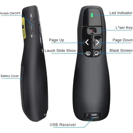 Wireless Presenter Remote Clicker for Projector PowerPoint Presentation Remote  Red Laser Pointer Pen TurboTech Co 9