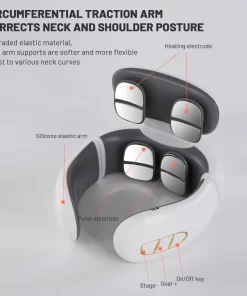 Neck Massager 6-Head Smart Pain Management Voice Control Device Heating Micro Current Massaging Tool
