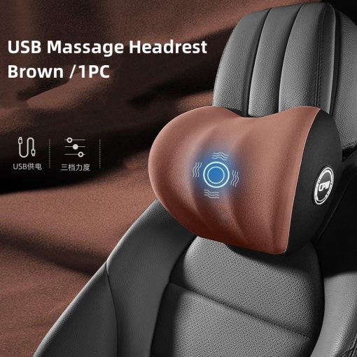 Car Electric Massage Waist Back Cushion Headrest Vibration Heating Pad for Home/Office/Car TurboTech Co 5