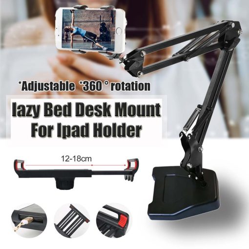 Phone Holder 360% Rotating Long Arms iPad Lazy Bracket Stand Metal Clamp For Mobile Accessories TurboTech Co 2