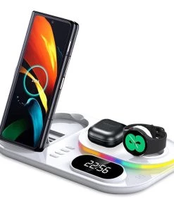 Magnetic Wireless Charger  Four-in-one Watch/Phone Charging Dock Power Bank TurboTech Co