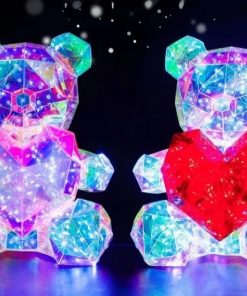 Colorful Luminous Teddy Bear Gift Galaxy Sparkly Glowing Bear TurboTech Co