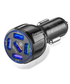 5-port Car Fast Charger QC3.0 USB Phone Car Charger TurboTech Co