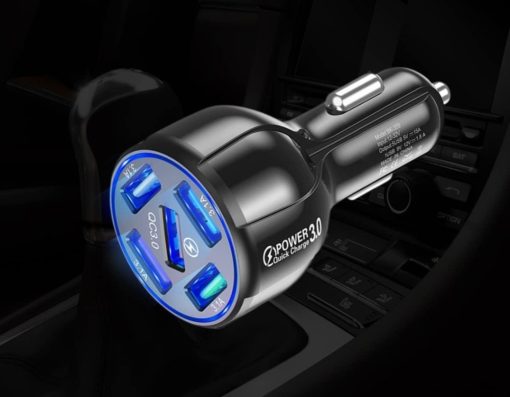 5-port Car Fast Charger QC3.0 USB Phone Car Charger - Image 3