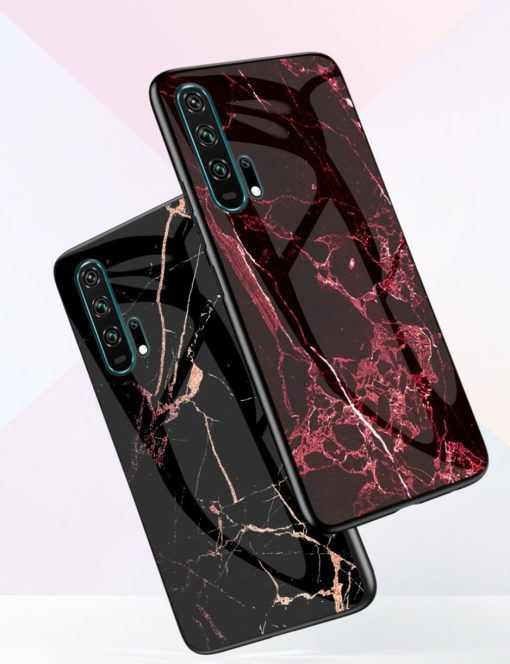 Phone Case Anti-fall Marble Tampered Glass Scratch Resistant Mobile Cover Honor 20/20Pro TurboTech Co 2